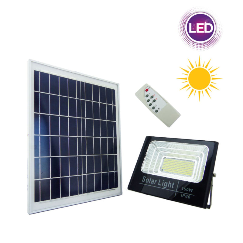 Foco Solar 300 LED 150 Watt Panel Solar Control Remoto