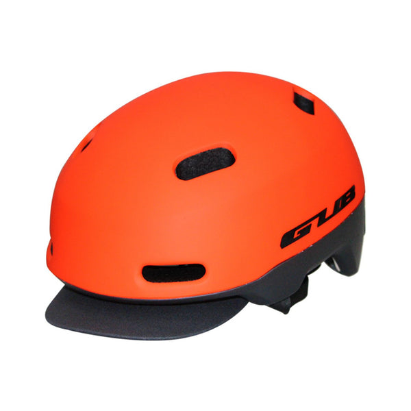 Casco Bicicleta City Visera Profesional M Naranjo