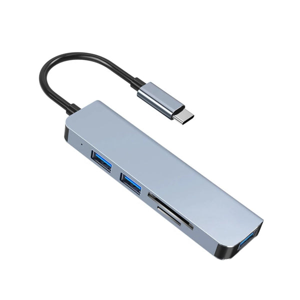 HUB C 5 en 1 2 Lectores Tarjeta USB