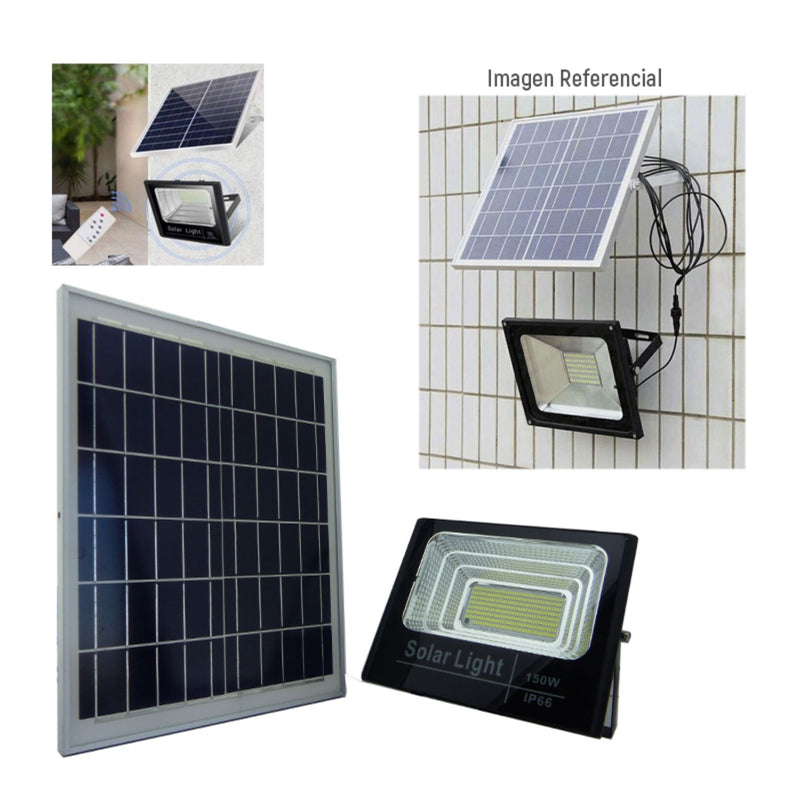 Foco Solar 300 LED 150 Watt Panel Solar Control Remoto