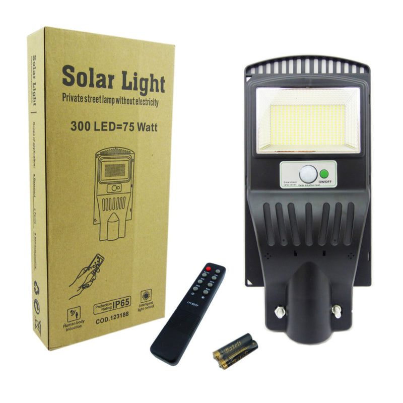 Foco Solar 300 LED 75 Watt Control Remoto