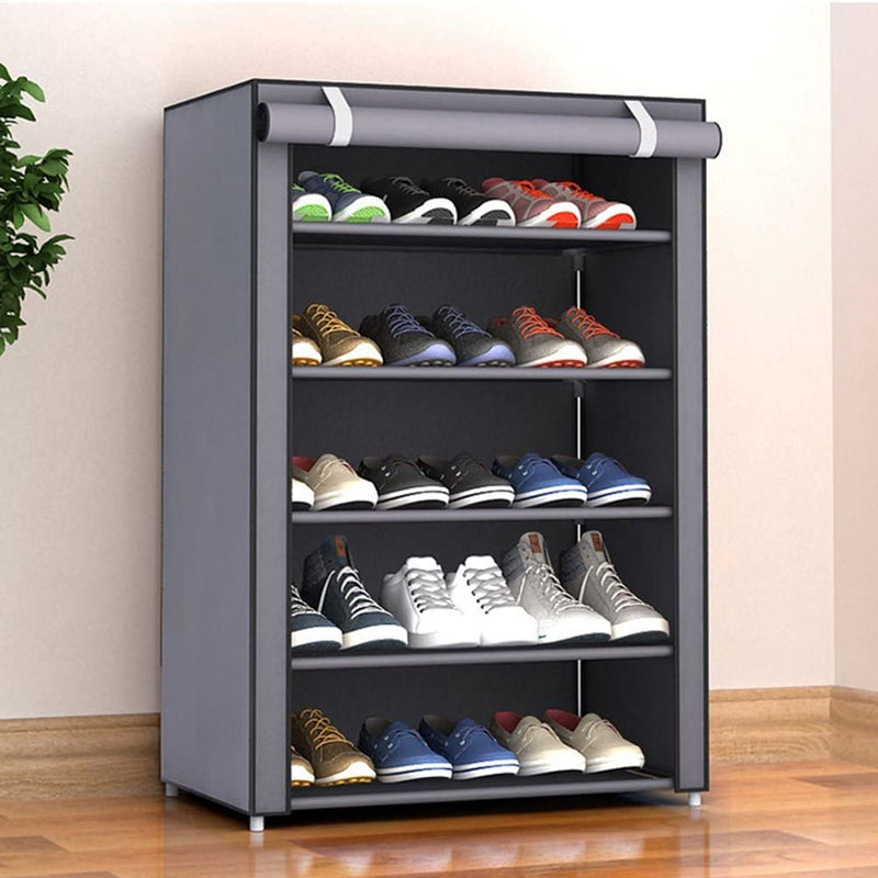 Zapatero Organizador Hogar Tela 5 Niveles 92x60x30 CM Gris