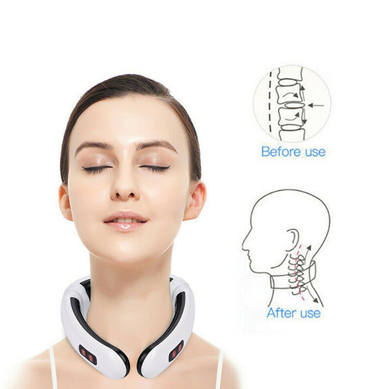 Electro Estimulador Masajeador Cuello Cervical 2 Electrodos