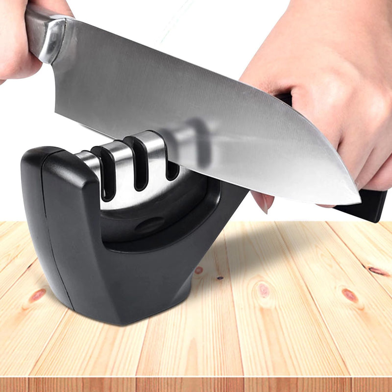 Afilador Cuchillos Cocina Knife Sharpener 3 Medidas