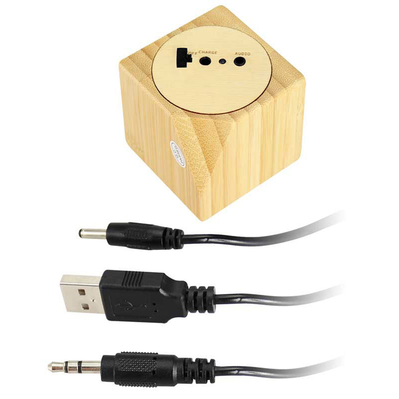 Parlante Bambú USB Jack 3.5 MM Ecológico