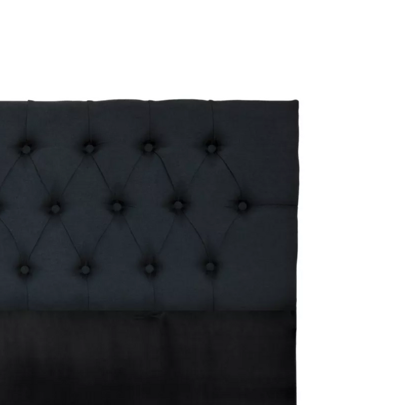 Respaldo Super King Piso Capitone Premiun 200x140 CM Negro Lino