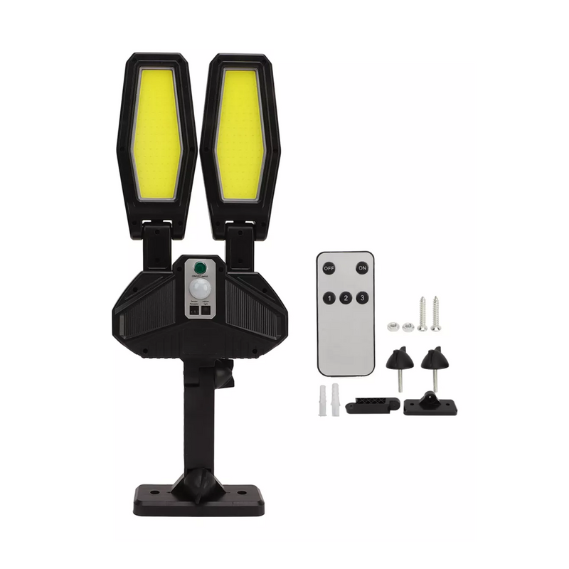 Foco Solar Brazo Doble 202 LED COB Control