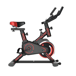 Bicicleta Estática Spinning Profesional 100 KG Rojo