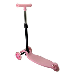 Scooter Monopatín 3 Ruedas LED Infantil Regulable Rosado