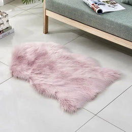 Alfombra Peluda Super Suave Manta Peluda 90x60 CM Rosa