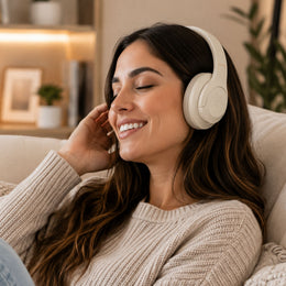 Audífonos Bluetooth Cancelación Ruido Inalámbricos Anc Blanco