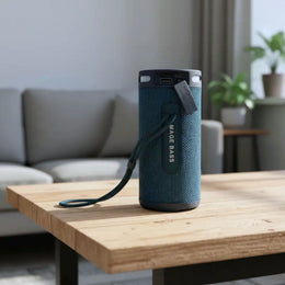 Parlante Bluetooth Recargable Luz RGB/USB/TF/FM Azul