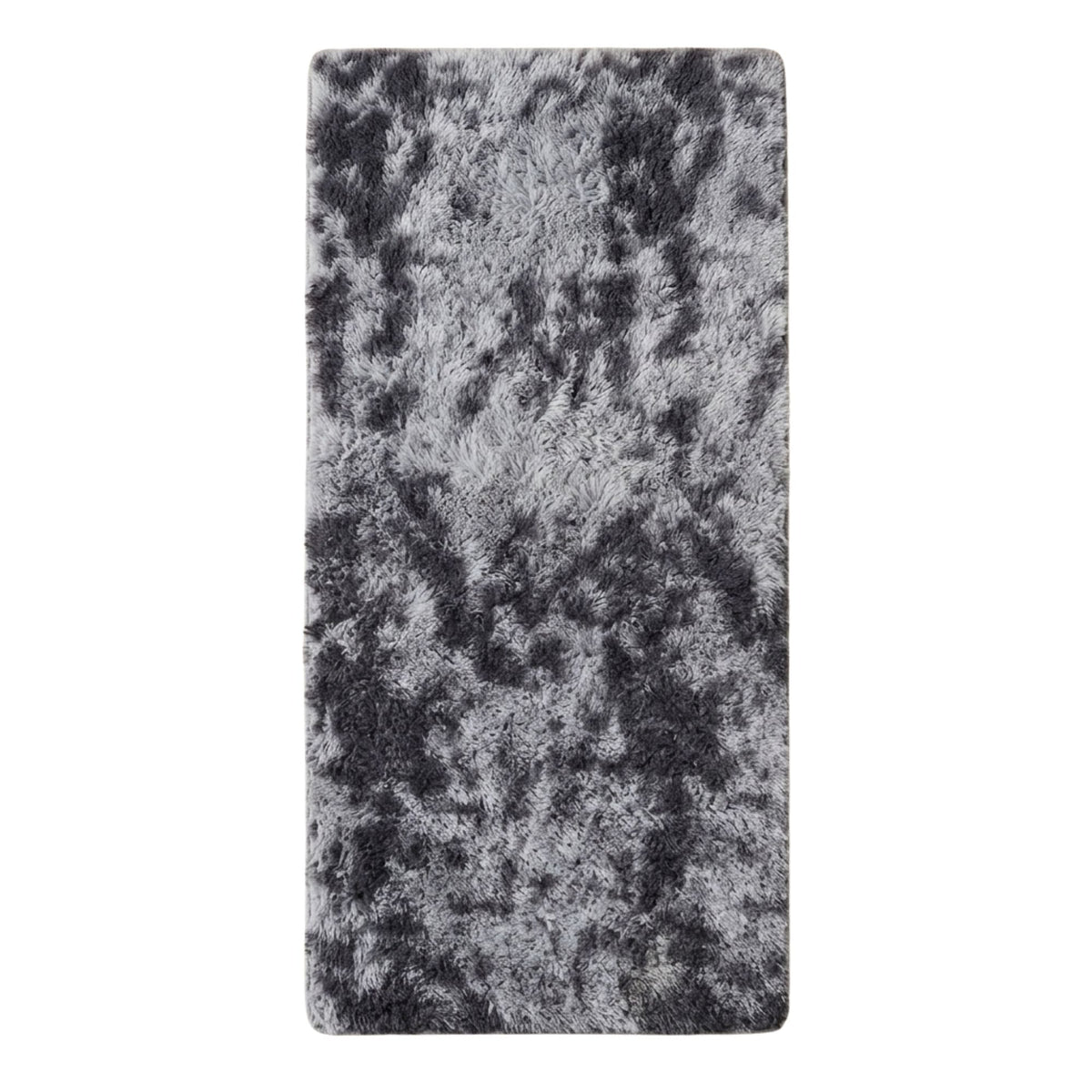 Alfombra Bajada Cama Peluda Super Suave Plomo Oscuro