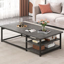 Mesa Centro Multifuncional Madera Metal 120x60x42 cm