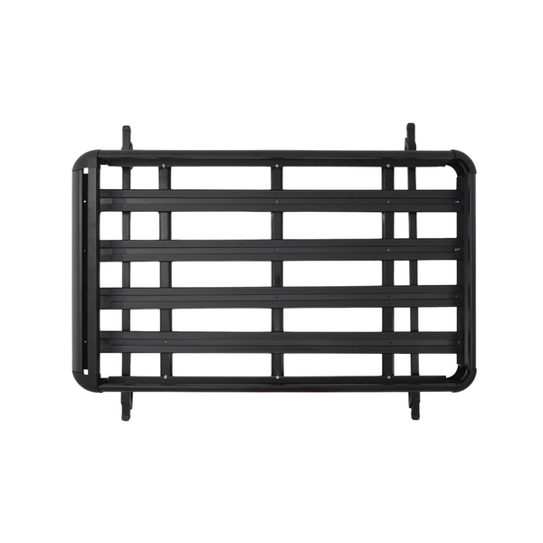 Parrila Techo Automóvil Aluminio 15x90x130 CM Barras Porta Equipaje Negro