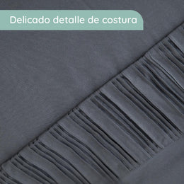 Sabanas 2 Plazas Microfibra 300 Hilos Gris