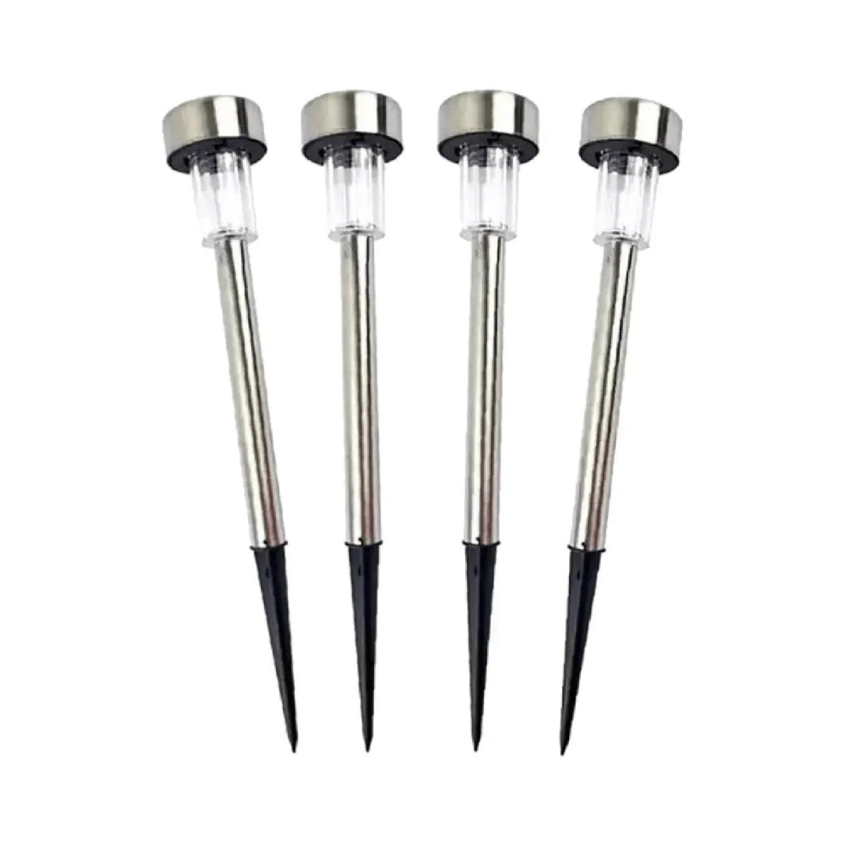 Set 4 Faroles LED Solar Jardin Estaca 5,5x5,5x36,5 CM RGB