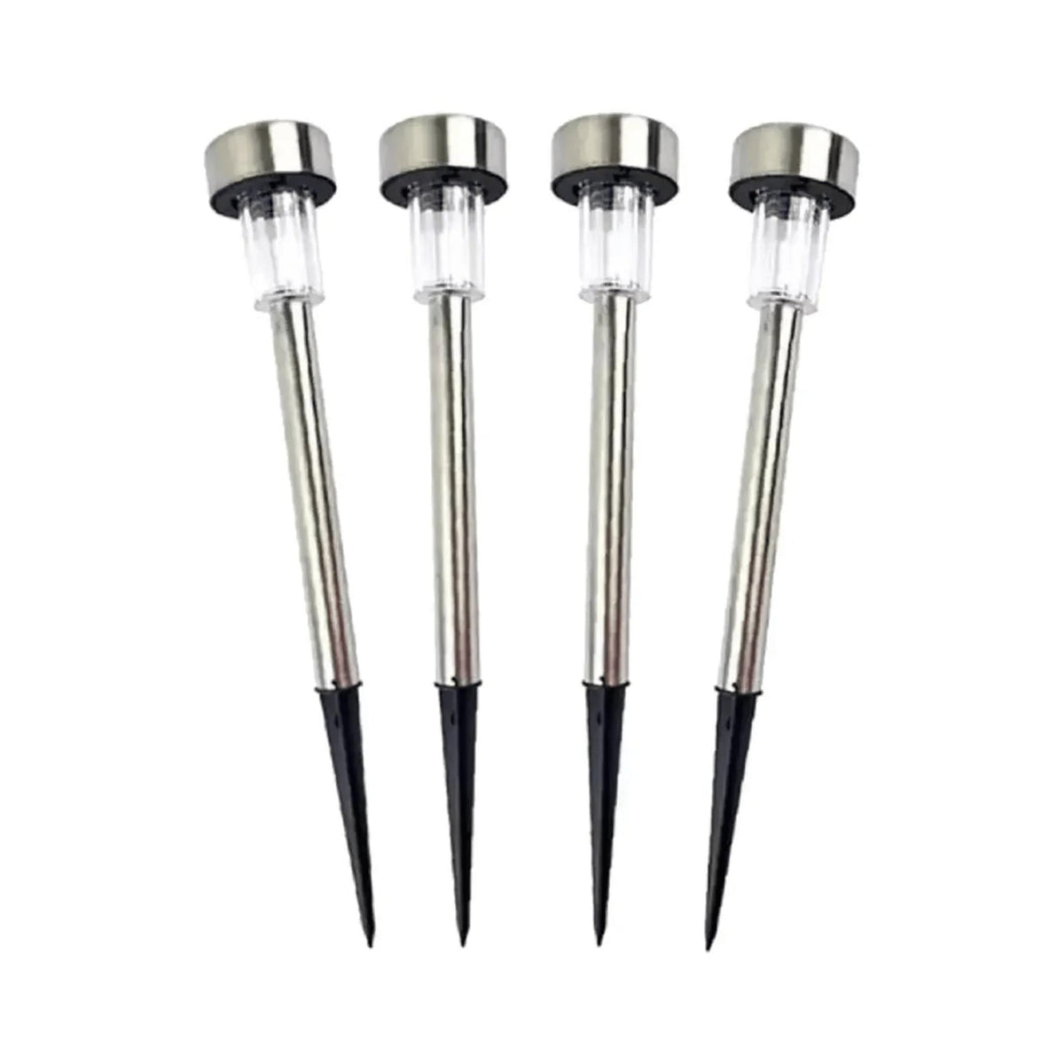 Set 4 Faroles LED Solar Jardin Estaca 5,5x5,5x36,5 CM RGB