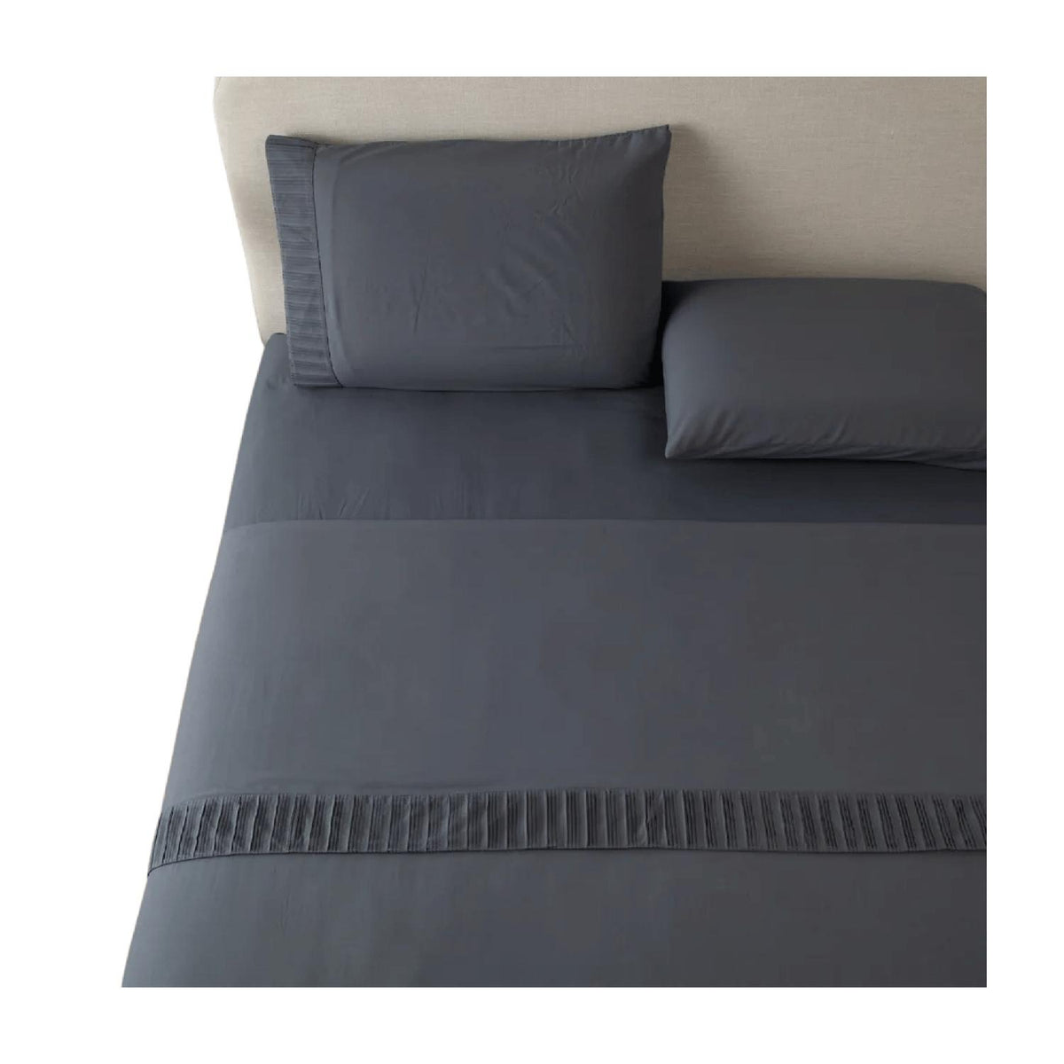 Sabanas 2 Plazas Microfibra 300 Hilos Gris