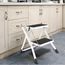 Escalera Multiuso Pegable 2 Peldaños Compacta 54.5x49.5x44.5 CM Blanco