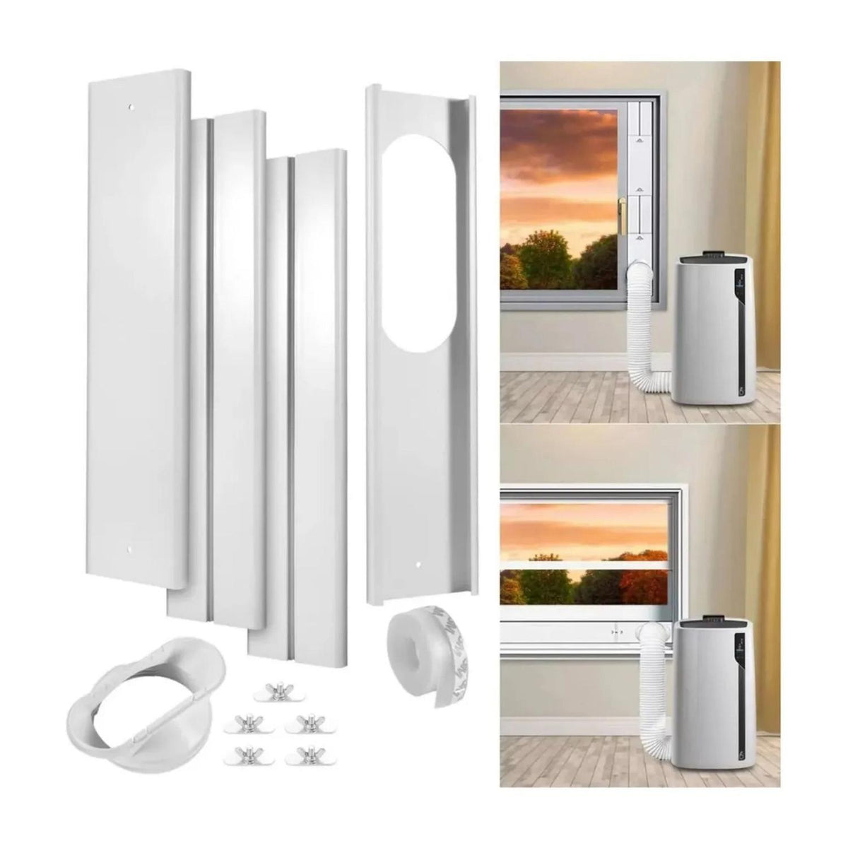 Kit 4 Piezas Ventanas Aire Acondicionado Portátil