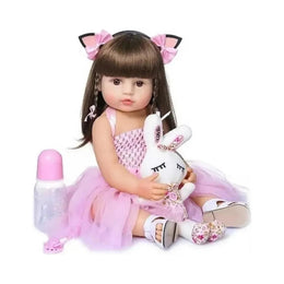 Muñeca Infantil Reborn Bebé Realista Silicona Lavable