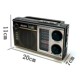 Radio Vintage Estilo Antiguo Panel Solar Marrón