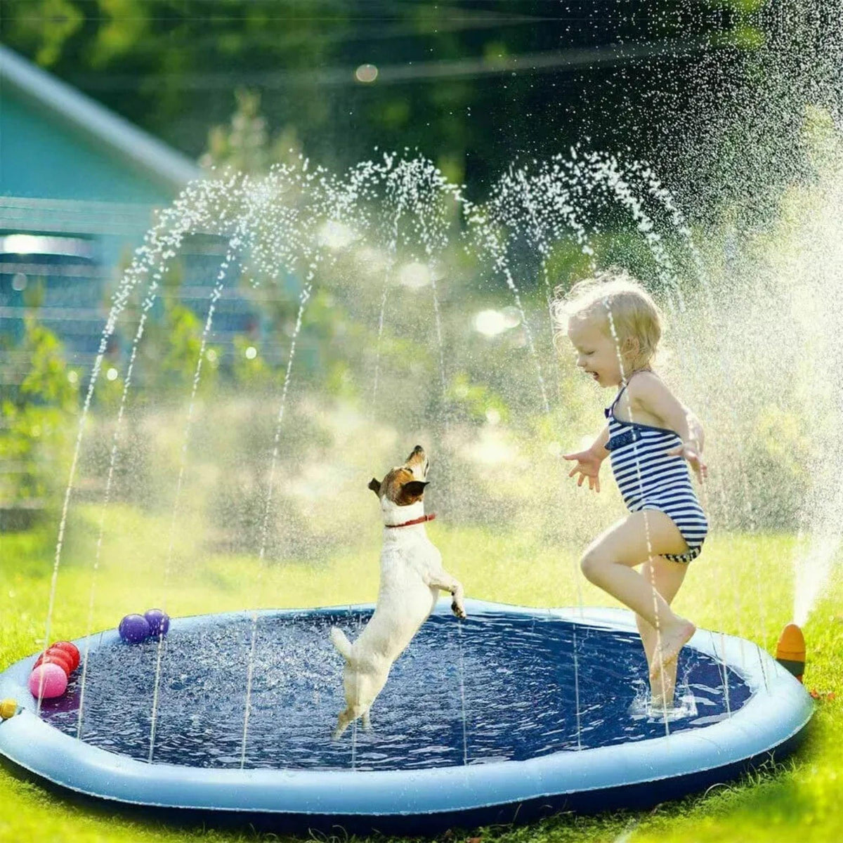 Alfombra Piscina Rociador Agua Infantil Niño Verano 1,7x67 CM