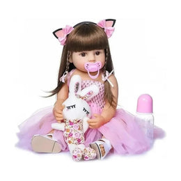 Muñeca Infantil Reborn Bebé Realista Silicona Lavable