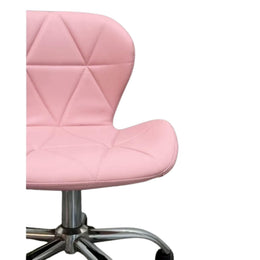 Silla Escritorio Giratoria Mariposa Acolchada Rosa