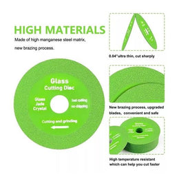 Discos Set 5 Corte Vidrio Circular Amoladora Angular Verde