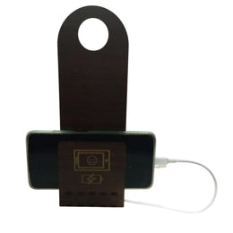 Soporte Celular Colgante Ecológico Madera Café