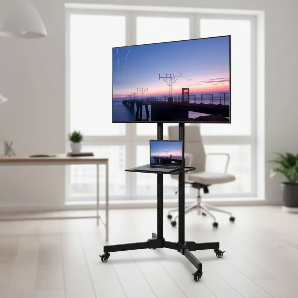 Soporte TV Móvil Ruedas Inclinación Regulación 32" - 70"