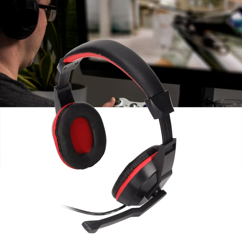 Audífono Gamer Micrófono 3.5 MM Rojo