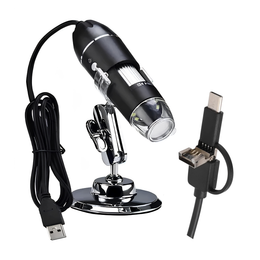 Microscopio Digital USB 1600x Cámara 8 LED PC