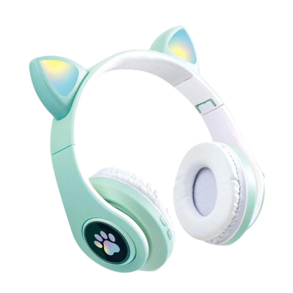 Audífonos inalámbrico Orejas Gato LED Wireless Bluetooth Verde