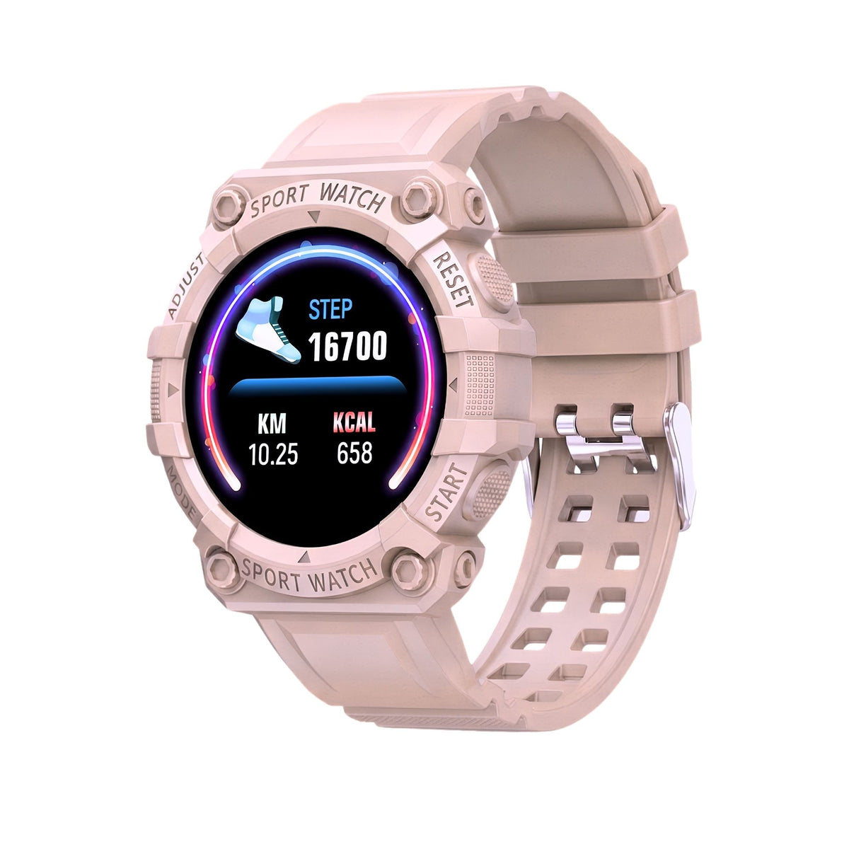 Reloj Smart Band Carga USB Deportivo Rosado