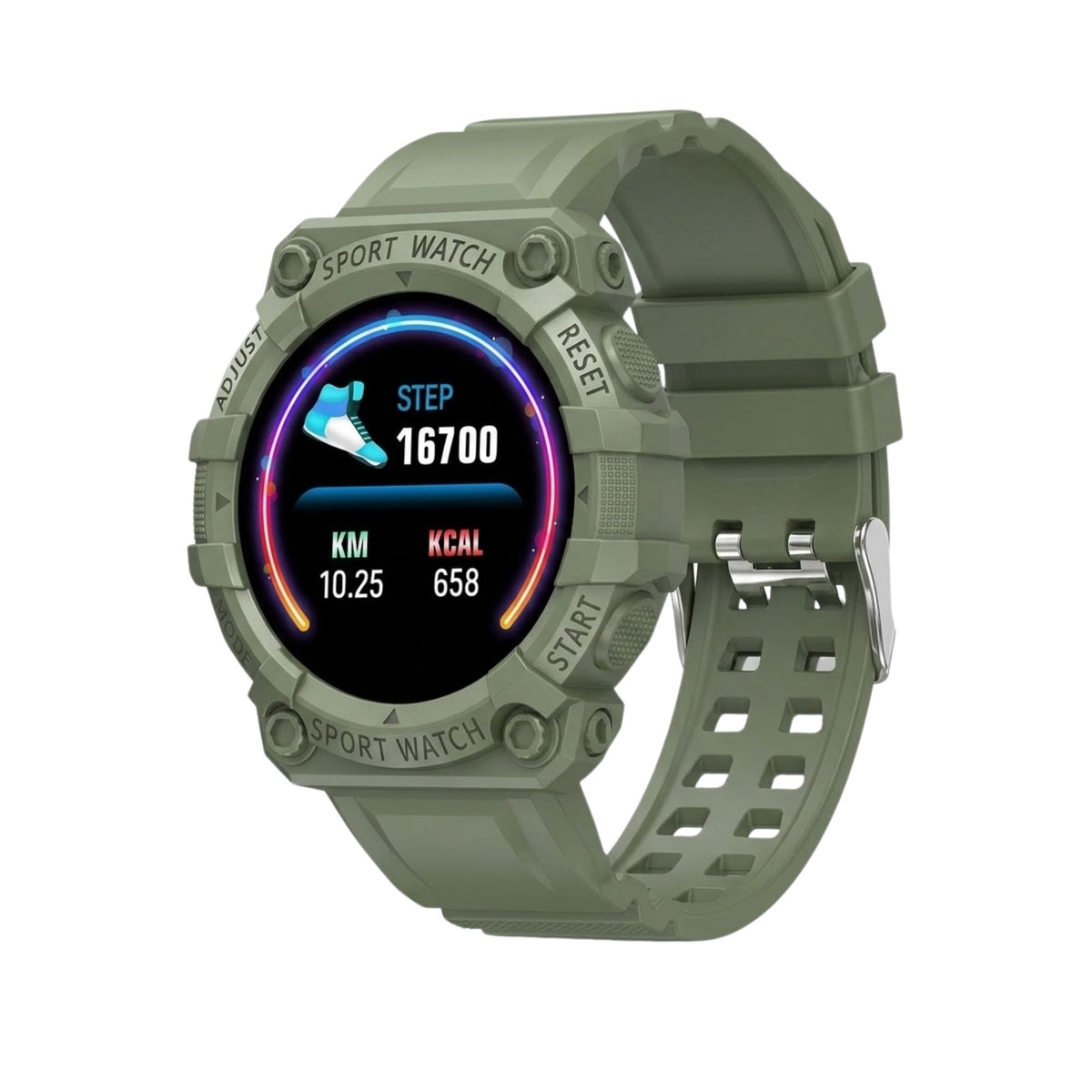 Reloj Smart Band Carga USB Deportivo Verde