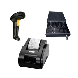Gaveta Dinero + Impresora 58MM USB + Lector Código Barra