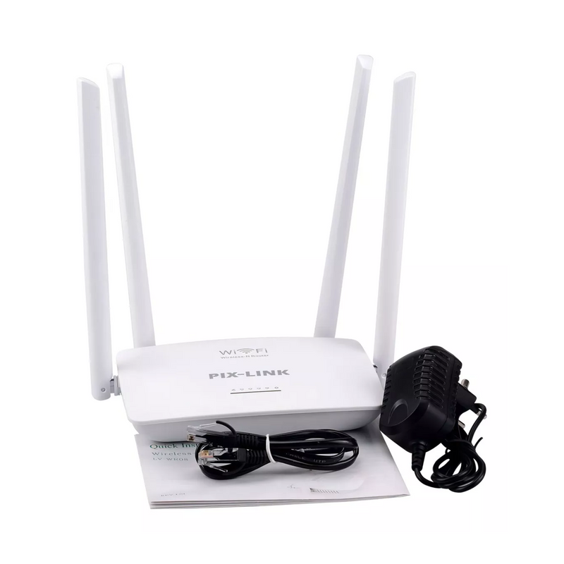 Router WIFI 4 Antenas Hogar Oficina 2.4 Ghz Blanco