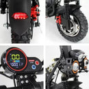 Scooter Eléctrico Asiento Plegable Luz LED 48 Km/H Negro
