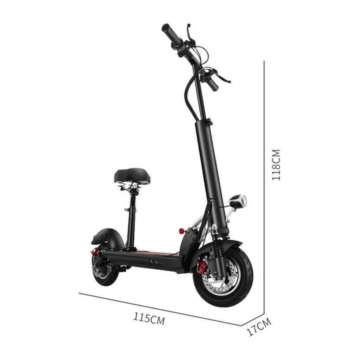 Scooter Eléctrico Asiento 50 Km/H Negro