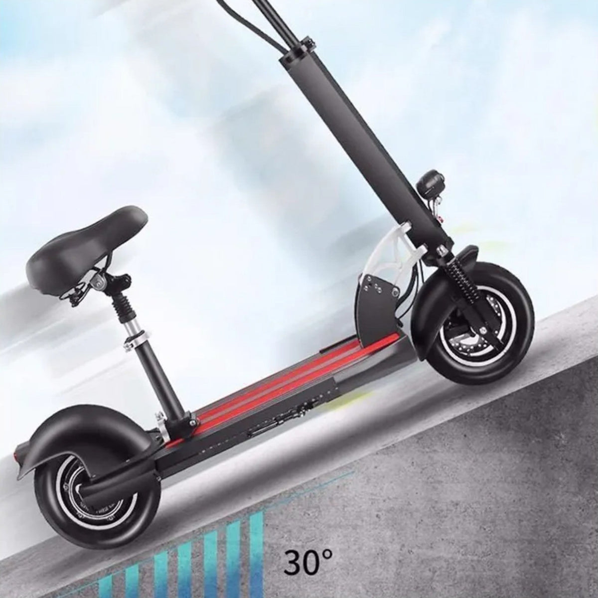 Scooter Eléctrico Asiento 50 Km/H Negro