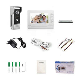 Timbre Video Camara Citofono Pantalla 7" 15 Watt Blanco