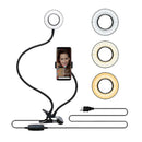 Soporte Clip Aro Luz 10 CM Smartphone Flexible