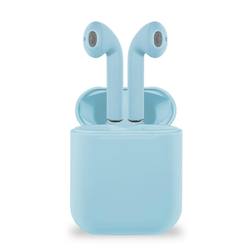 Audífonos Inalámbricos Bluetooth Táctil I12 Tws Celeste