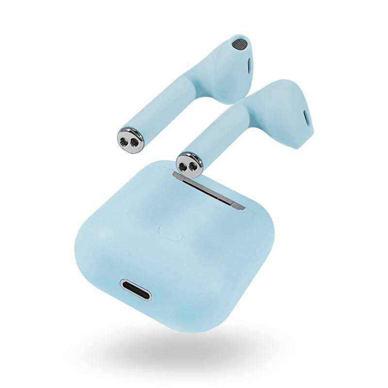 Audífonos Inalámbricos Bluetooth Táctil I12 Tws Celeste
