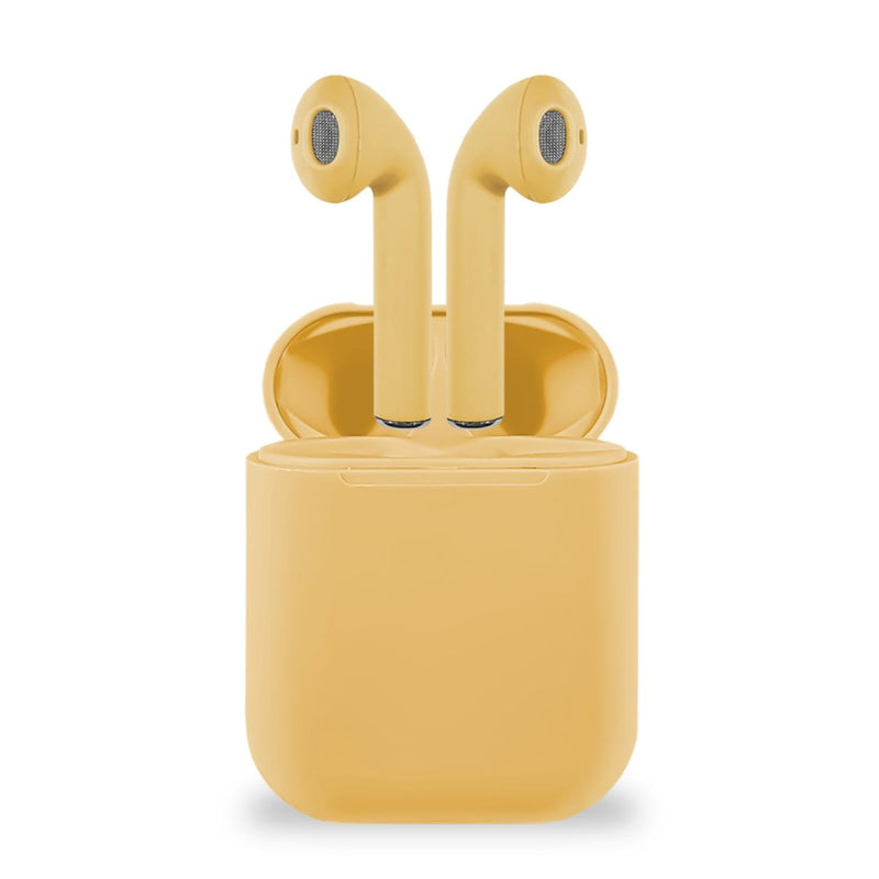 Audífonos Inalámbricos Bluetooth Táctil I12 Tws Amarillo