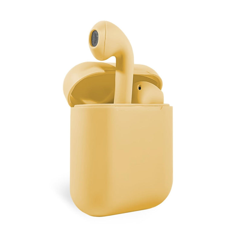 Audífonos Inalámbricos Bluetooth Táctil I12 Tws Amarillo