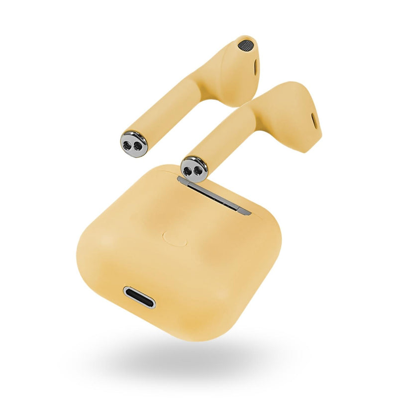 Audífonos Inalámbricos Bluetooth Táctil I12 Tws Amarillo
